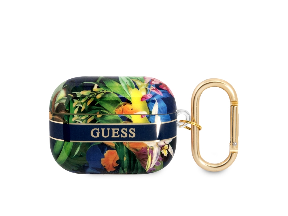 Protection Guess Flowers pour Airpods Pro - Blue Garden