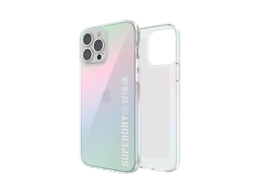 [SX6836] Coque Superdry Snap Case Clear pour iPhone 13 Pro Max - Rainbow