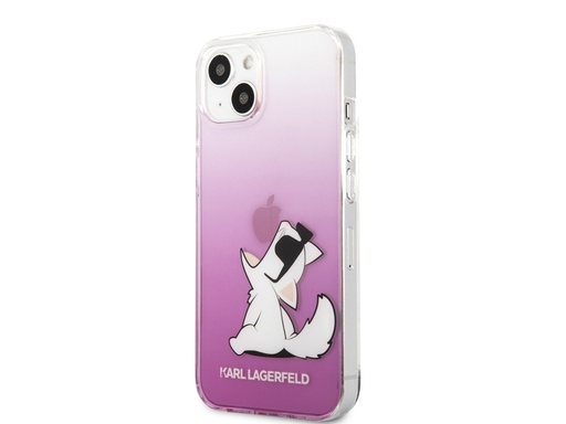 [H6534] Coque Karl Lagerfeld Choupette Eat pour iPhone 14 Plus - Rose
