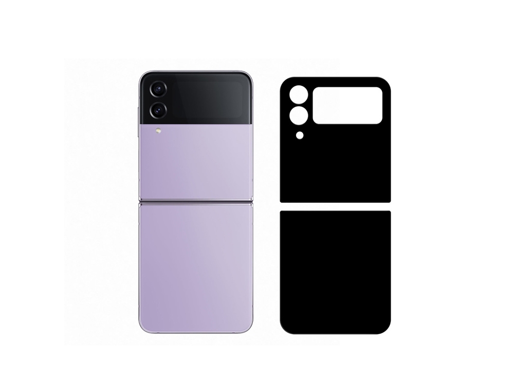 Vitre de protection arrière intégrale en verre trempé pour Samsung Galaxy Flip 4