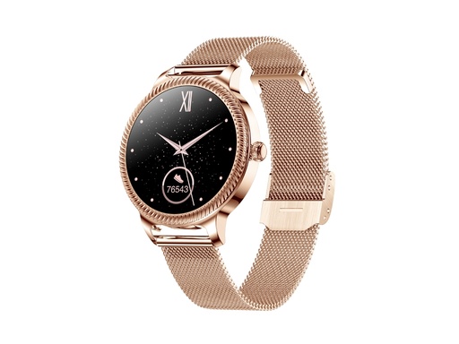[FFE435] Montre connectée EKO-Royal - Or (Bracelet Milanais)