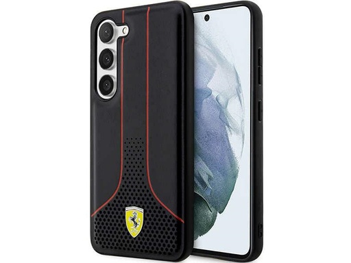 [H7139] Coque FERRARI en cuir synthétique pour Samsung Galaxy S23
