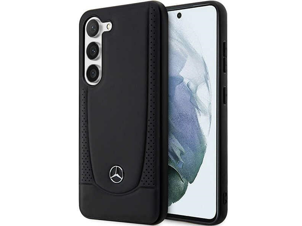 Coque Mercedes en cuir véritable pour Samsung Galaxy S23
