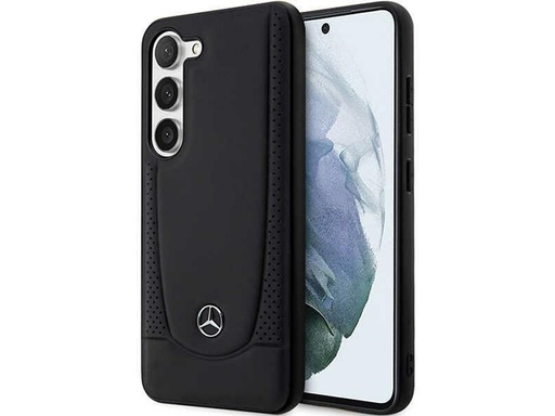[H3407] Coque Mercedes en cuir véritable pour Samsung Galaxy S23+