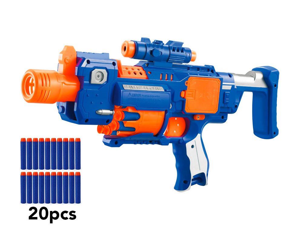 Pistolet mitrailleur à fléchettes en mousse  - Modèle Compressor