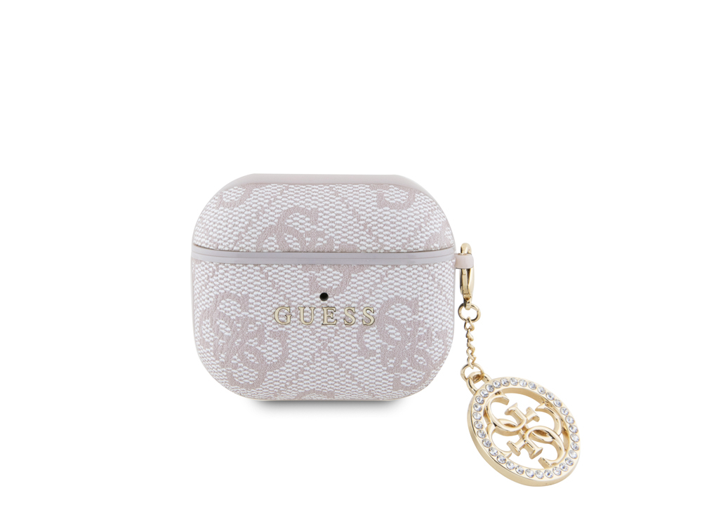 Protection Guess 4G Script avec Charm pour AirPods 3 - Rose
