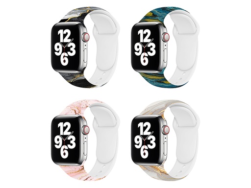 [TTE1081] Pack de 4 bracelets en TPU pour Apple Watch 38/40/41mm - Gamme Cosmos