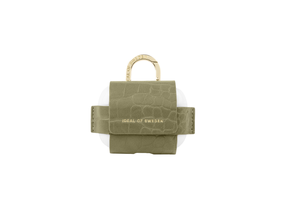 Mini sac IDEAL OF SWEDEN pour AirPods Pro 1 et 2 - Modèle Flo - Sage Croco