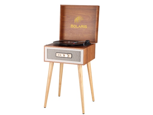 [Y128] Platine vinyle Bluetooth 6 W en bois Bolaris - Modèle Harlem