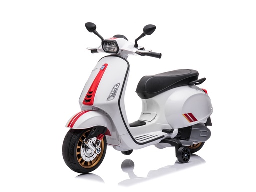[TK368] Vespa électrique 12V avec effets sonores et lumineux - Coloris Blanc