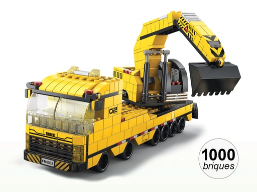 [TK425] Jeu de construction 6 en 1 - Thème Chantier - 1000 briques
