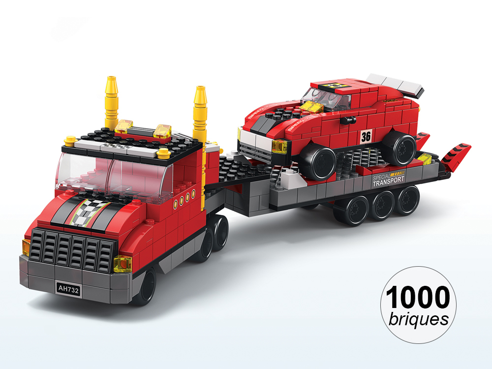 Jeu de construction 6 en 1 - Thème Racing - 1000 briques