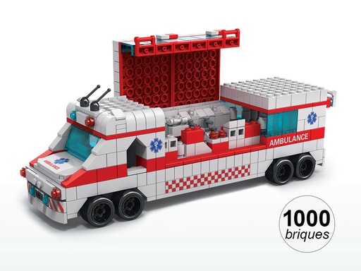 [TK432] Jeu de construction 6 en 1 - Thème Ambulance - 1000 briques