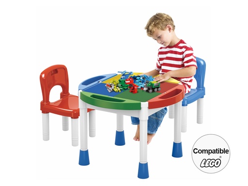 [TK436] Table de construction avec chaises et rangements
