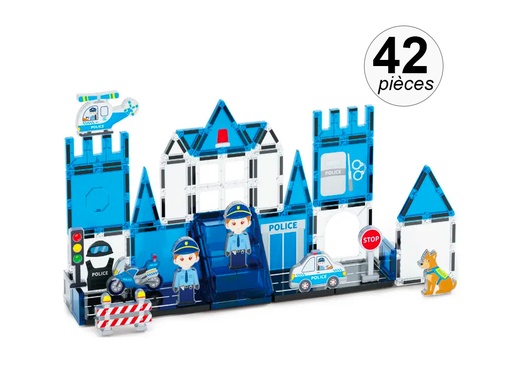 [TK439] Jeu de construction magnétique - Thème Police - 42 pcs