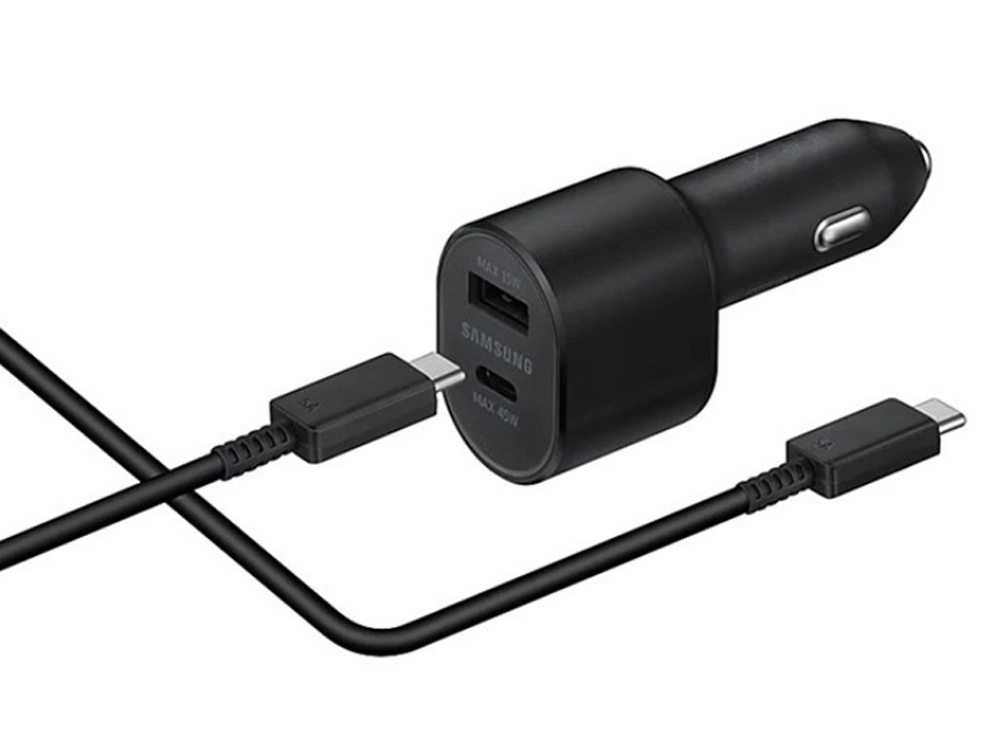 Chargeur voiture double Samsung rapide 60 W avec câble USB-C